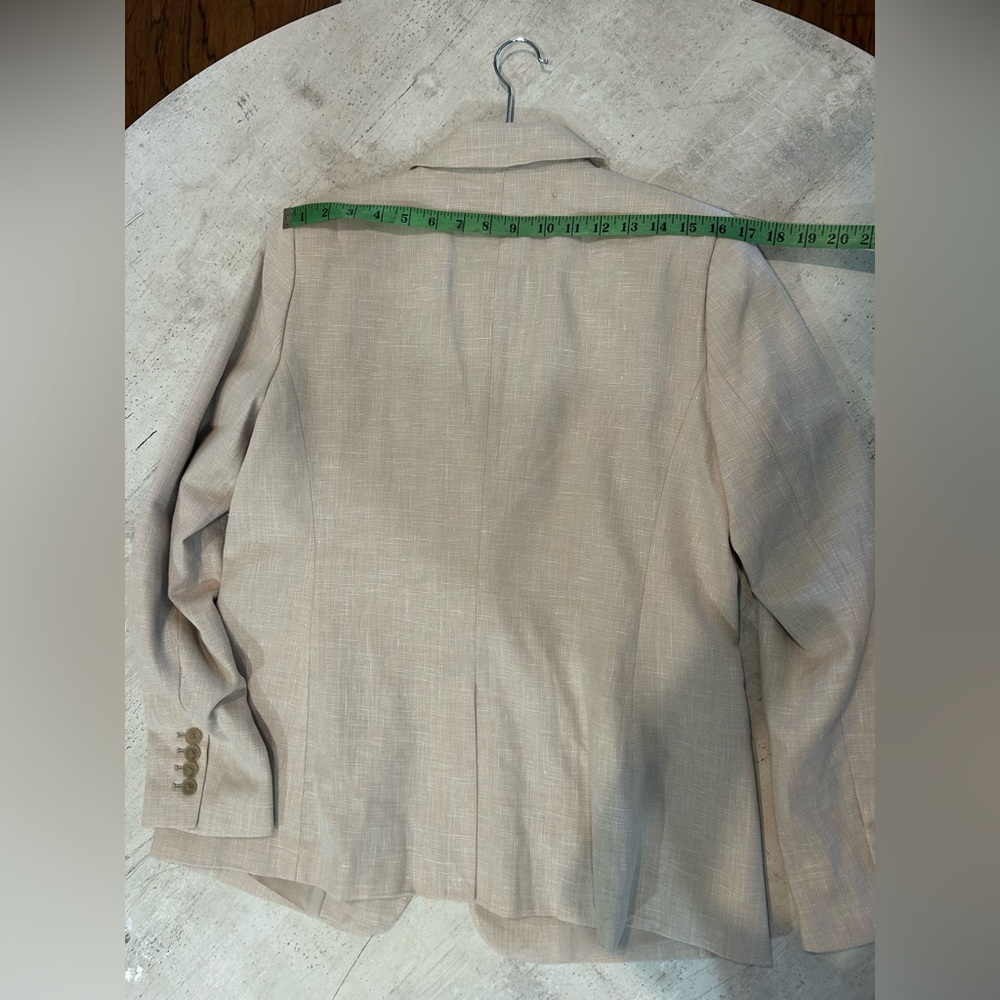 Ann Taylor Cream Textured Blazer Suit with Pant - Picture 13 of 13